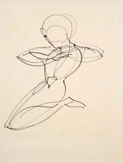 Kneeling Figure von Oskar Schlemmer