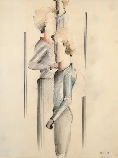 Three Figures von Oskar Schlemmer