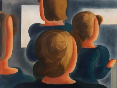 Vierergruppe mit Grau von Oskar Schlemmer