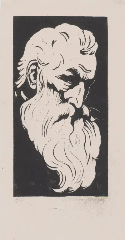 Kopf eines alten Mannes von Stanisław Ostoja-Chrostowski
