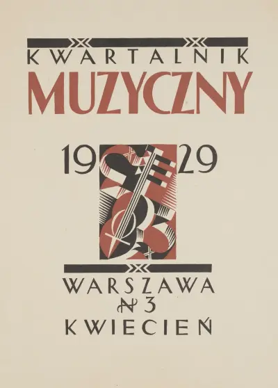 Titelblatt des Kwartalnik Muzyczny von Stanisław Ostoja-Chrostowski