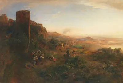 Abendstimmung in den Albaner Bergen, Oswald Achenbach