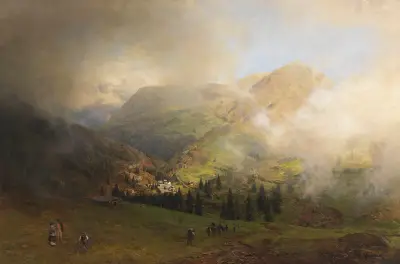 Blick auf die Rigi, Oswald Achenbach