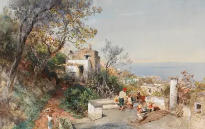 Blick über die Bucht von Neapel, Oswald Achenbach