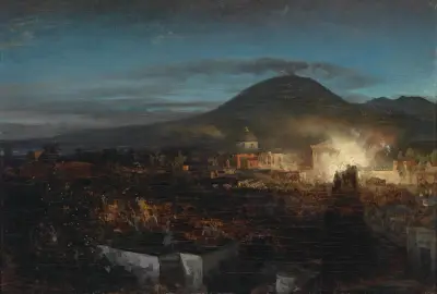 Feuerwerk In Toree Dell Annunziata, Oswald Achenbach