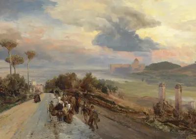 Via Cassia bei Rom, Oswald Achenbach