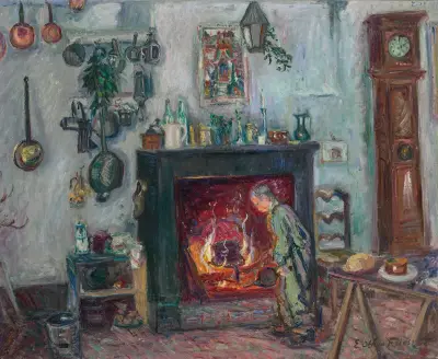 Intérieur, Paris av Emile Othon Friesz