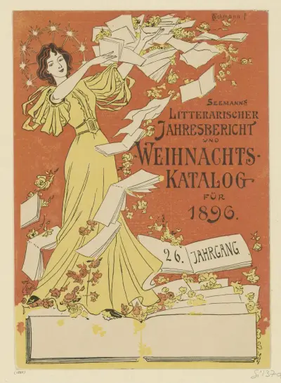 Titel zu Seemann’s Literarischer Jahresbericht und Weihnachtskatalog für 1896 av Otto Eckmann