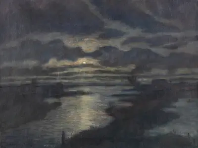 Mondnacht av Otto Modersohn
