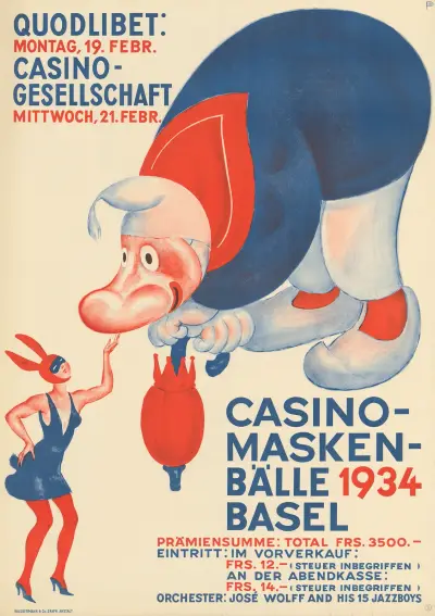 Casino-Maskenbälle 1934 Basel von Otto Plattner