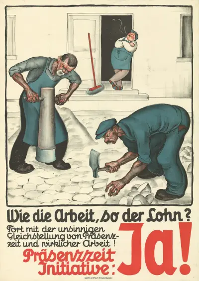 Wie die Arbeit, so der Lohn Präsenzzeit-Initiative; Ja! von Otto Plattner