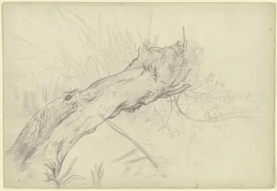 A crooked willow tree av Otto Scholderer