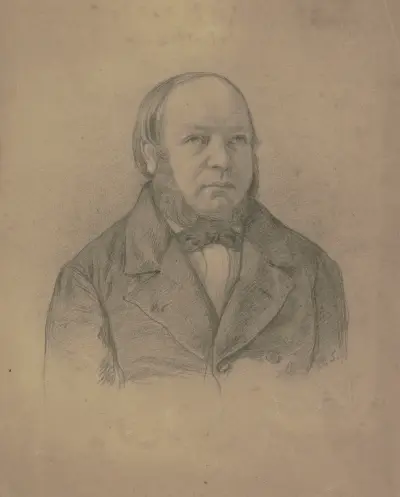 Bildnis Johann Christof Scholderer, der Vater des Künstlers av Otto Scholderer
