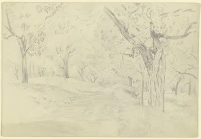 Blick auf eine Allee av Otto Scholderer