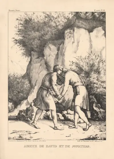 Adieux de David et de Jonathas, P. Bineteau