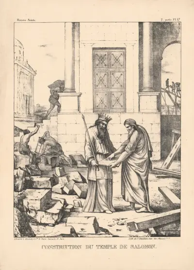 Construction du temple de Salomon., P. Bineteau