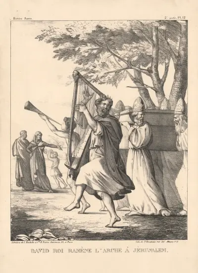 David roi ramene l’arche a Jerusalem, P. Bineteau