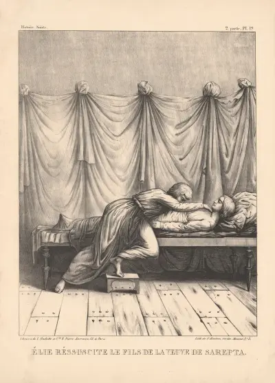 Elie ressuscite le fils de la veuve de Sarepta, P. Bineteau