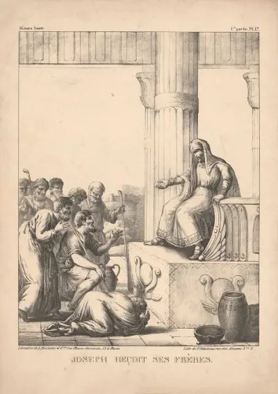 Joseph recoit ses freres, P. Bineteau