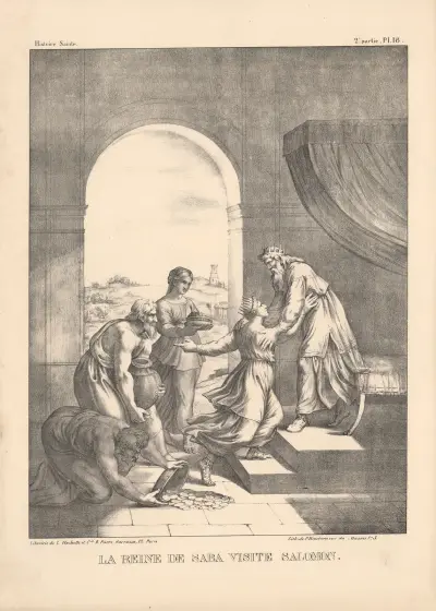 La reine de Saba visite Salomon, P. Bineteau