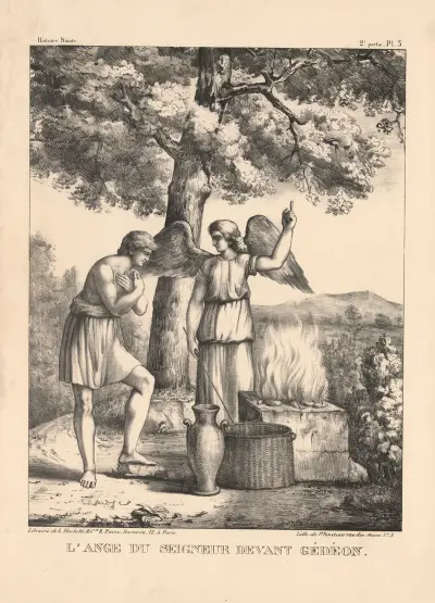 L’ange du seigneur devant Gideon, P. Bineteau