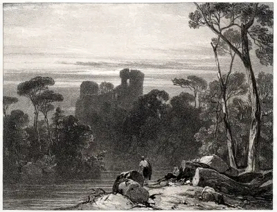 Bothwell Castle av Richard Parkes Bonington