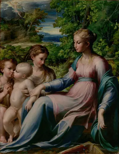 Virgin and Child with Saint John the Baptist and Mary Magdalene von Parmigianino