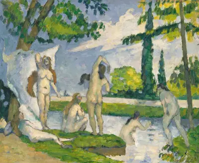 Bathers, 1874 av Paul Cézanne