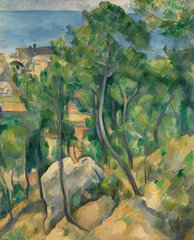 Blick auf das Meer bei L’Estaque av Paul Cézanne