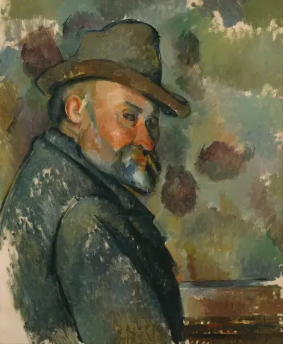 Cézanne coiffé d’un chapeau mou av Paul Cézanne