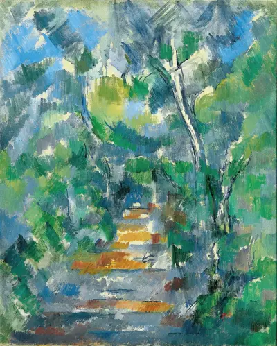 Forest Scene (Path from Mas Jolie to Château noir) av Paul Cézanne
