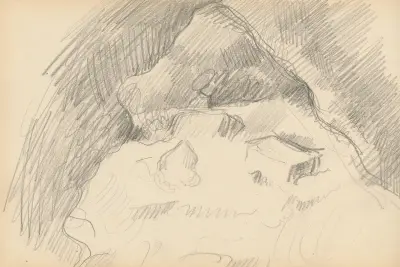 Landscape Seen from the Inside of a Cave av Paul Cézanne