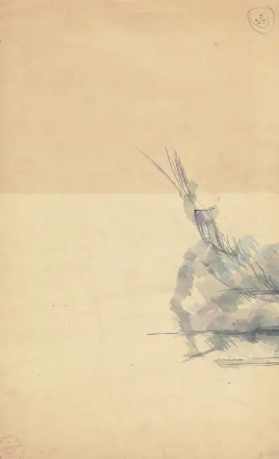 Study of a Rock (verso) av Paul Cézanne