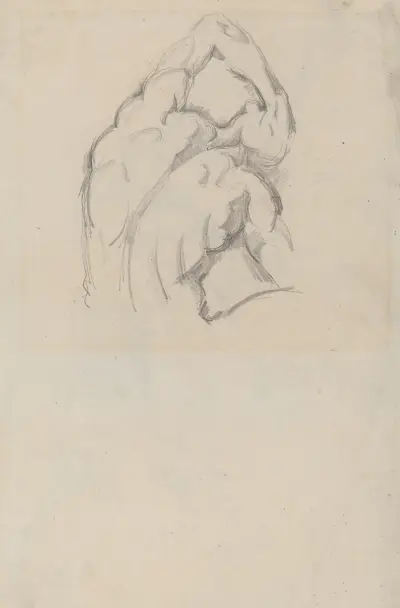 Study of the ‘Ecorché’ (recto) av Paul Cézanne