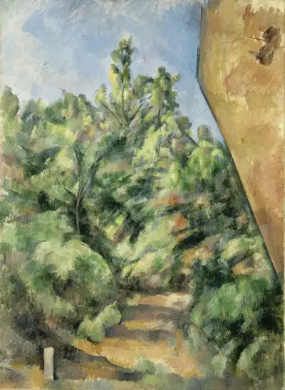 The Red Rock av Paul Cézanne