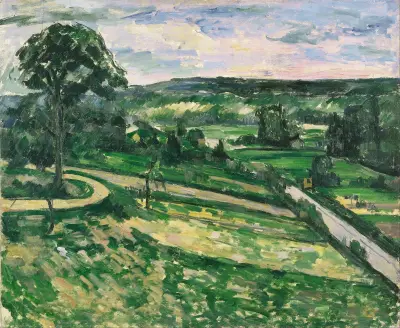 The Tree by the Bend av Paul Cézanne