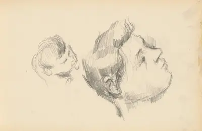 Two Heads, 1888 av Paul Cézanne
