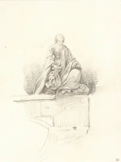 Study of a Figural Monument, Paul Delaroche