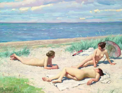 Girls on the beach, Paul Fischer