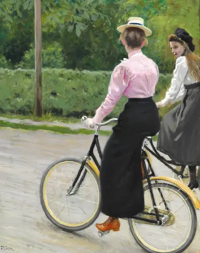 På cykeltur en sommerdag, Paul Fischer