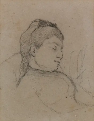 Femme Sommeillant av Paul Gauguin