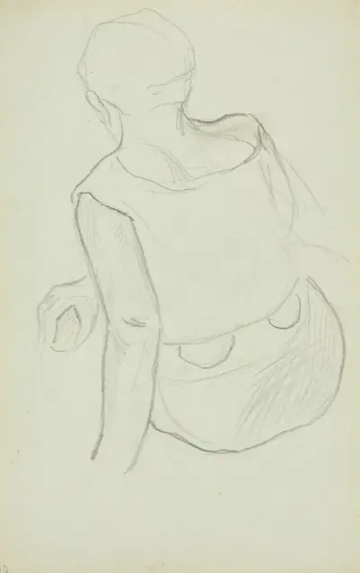 Femme tahitienne de dos av Paul Gauguin