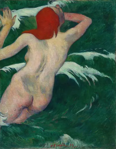 In the Waves (Dans les Vagues) av Paul Gauguin