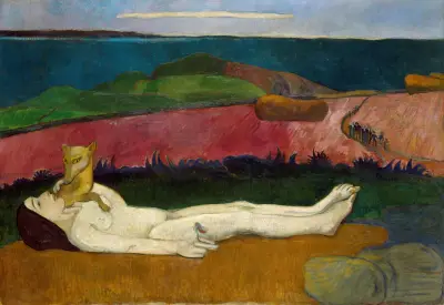 La Perte du pucelage, ou Éveil du printemps av Paul Gauguin