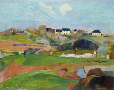 Landscape at Le Pouldu av Paul Gauguin