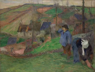 Landscape of Brittany av Paul Gauguin