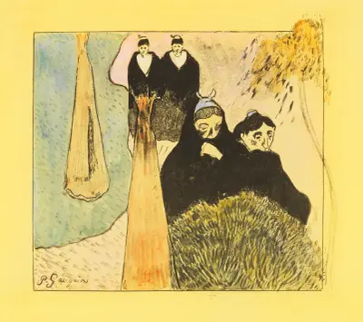 Les vieilles filles à Arles., 1889 – nr 2 av Paul Gauguin