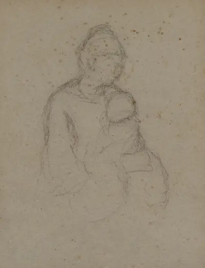 Mother and Child (recto) av Paul Gauguin