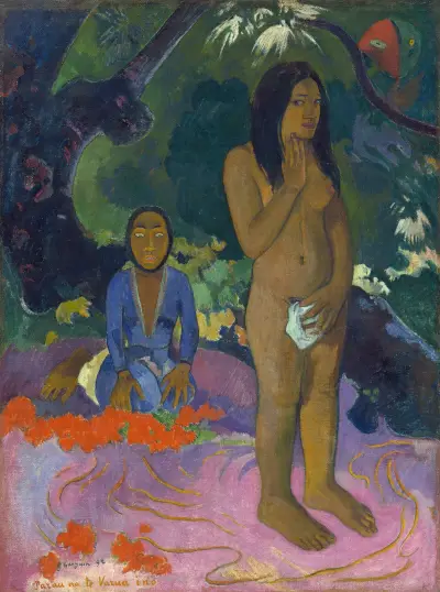 Parau na te Varua ino (Words of the Devil) av Paul Gauguin