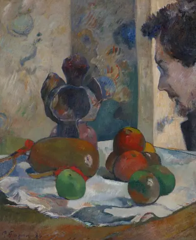 Still Life With Profile Of Laval av Paul Gauguin